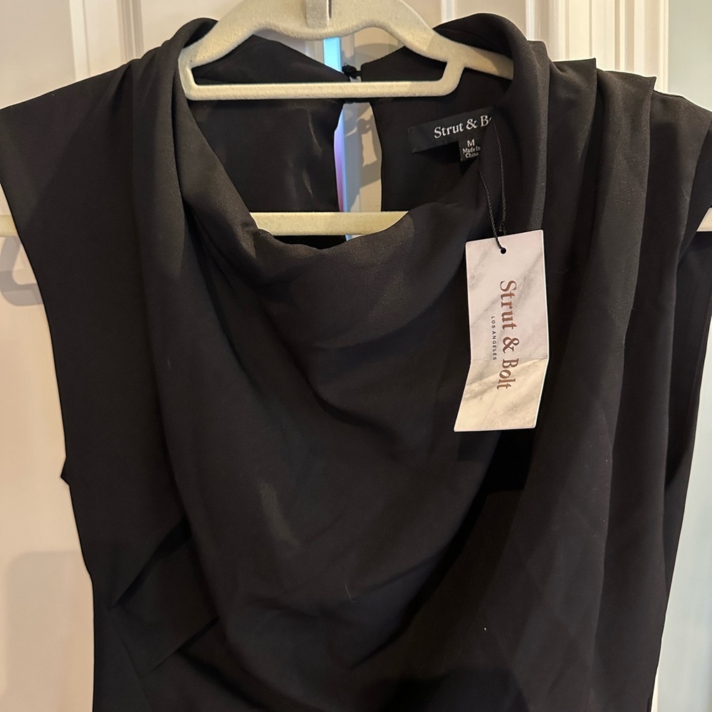 Strut & Bolt Women’s “Harold” Jumpsuit, Black, Size M, Sleeveless, Wide legs NWT